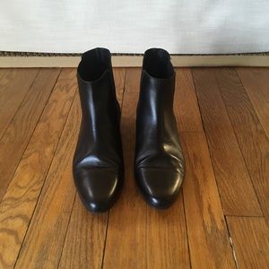 J. Crew Chelsea Black Leather Bootie